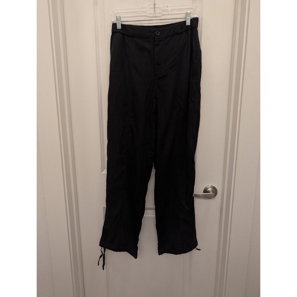 Vuori Women's Small Black 100% Lyocell Cinch Hem Parachute Pants